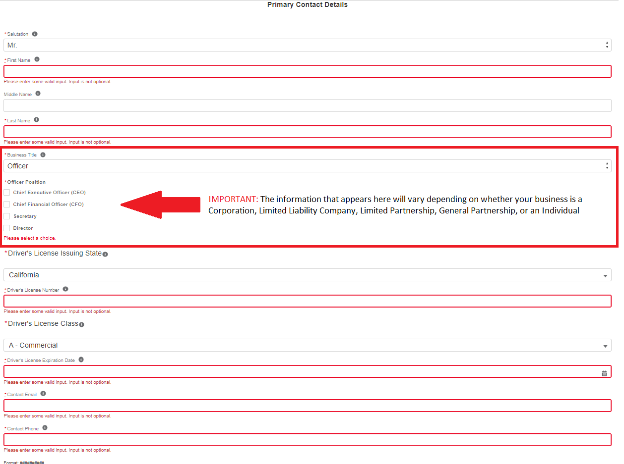 Transportation Carrier Portal